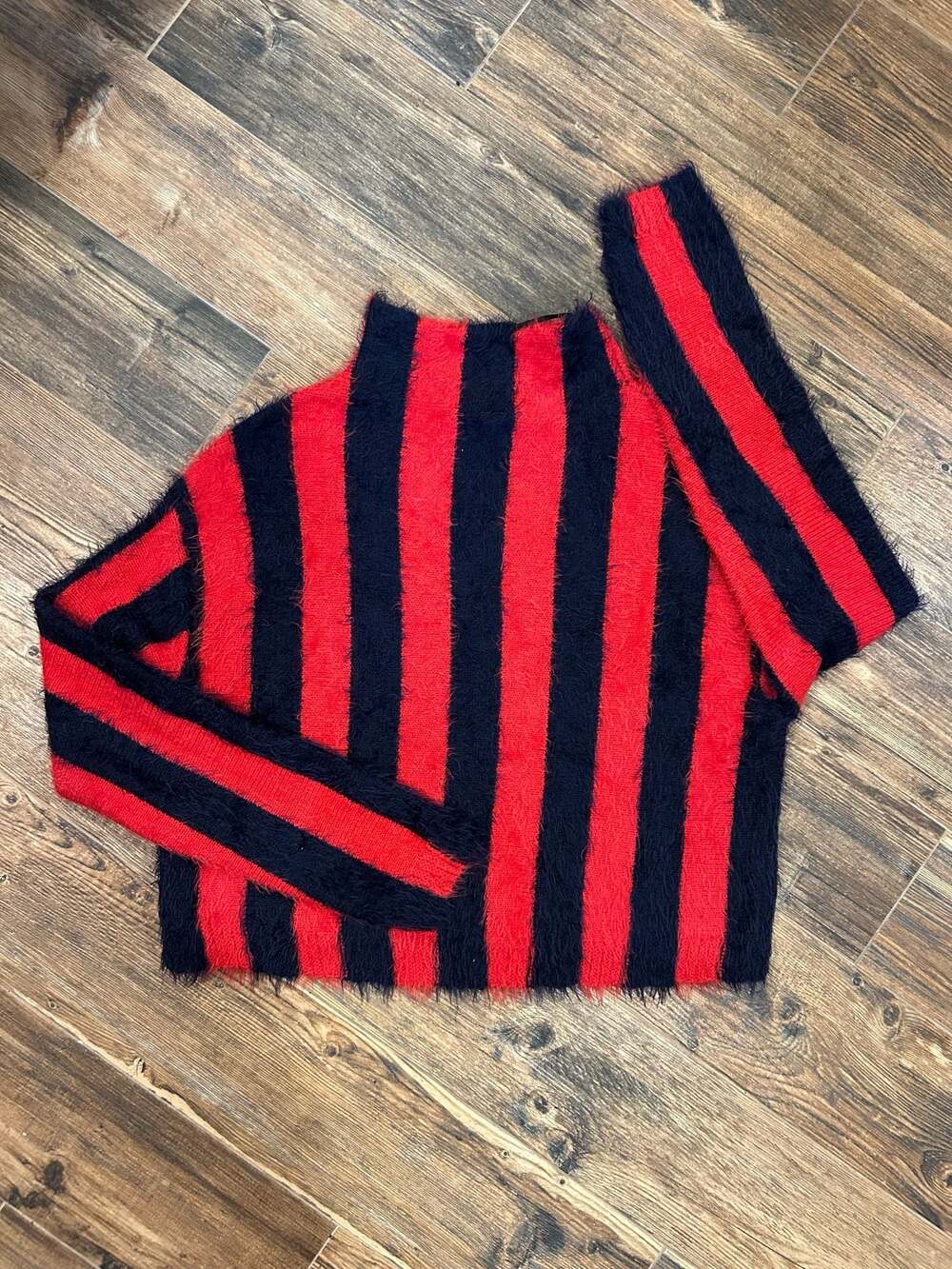 Blank NYC Striped Eyelash Knit Mock Neck Sweater - Picture 8 of 8